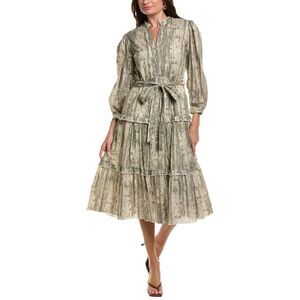 Garrie B Womens Midi Dress, Grey